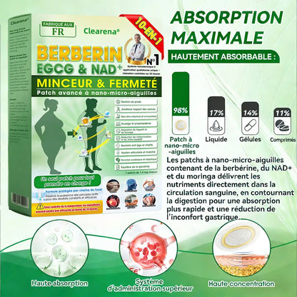 𝐂𝐥𝐞𝐚𝐫𝐞𝐧𝐚®🧑‍⚕️🏆 𝘽𝙚𝙧𝙗𝙚𝙧𝒊𝒏𝒆 · 𝙀𝙂𝘾𝙂 × 𝐍𝐴𝑫+ 10-in-1 Patch avancé à micro-aiguilles nano  (𝑼𝒏𝒆 𝒇𝒐𝒊𝒔 𝒑𝒂𝒓 𝒋𝒐𝒖𝒓, 𝒓𝒆𝒔𝒖𝒍𝒕𝒂𝒕𝒔 𝒗𝒊𝒔𝒊𝒃𝒍𝒆𝒔 𝒆𝒏 7 𝒋𝒐𝒖𝒓𝒔) 💪 Pour l’obésité, la peau relâchée, le diabète, l’apnée du sommeil, les problèmes articulaires et plus encore
