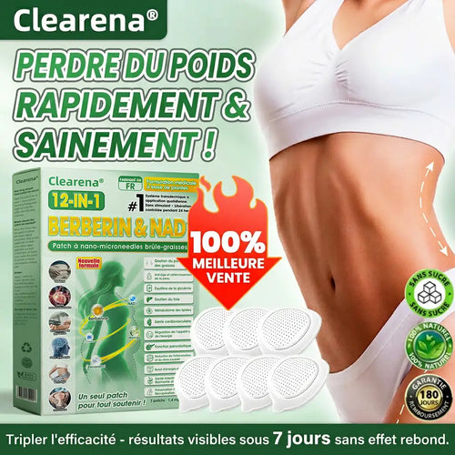 Boutique Officielle | ☀️☀️ 𝐂𝐥𝐞𝐚𝐫𝐞𝐧𝐚® Moringa Berbérine + NAD+ Patch Nano à Microneedles 10-en-1 (Une seule utilisation par jour, des résultats visibles en 7 jours)